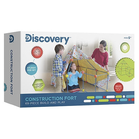 New Discovery Kids Flexible Construction Fort, Set of 69 - Blue