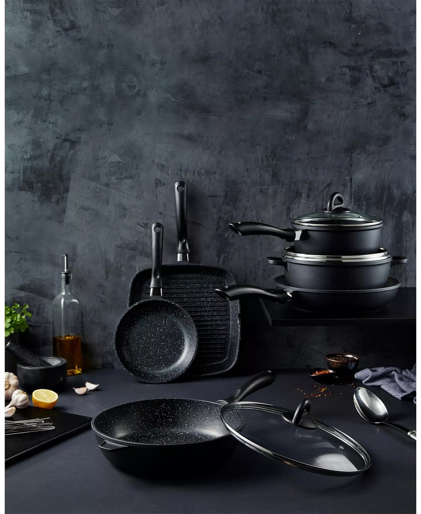 Cuisine::pro® STONE 9pc Cast Aluminum Set