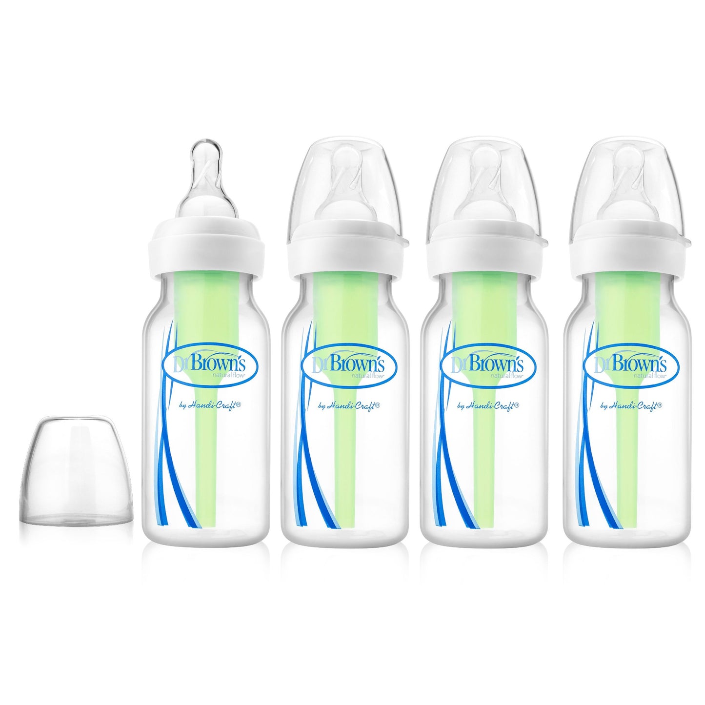 New Dr. Brown S Natural Flow Options+ Anti-Colic Baby Bottle Narrow (4 Oz, 4 PK)