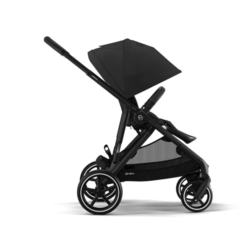 New Cybex Gazelle S All-in-One Toddler and Baby Stroller Moon Black, Black Frame