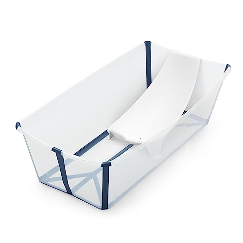 New Stokke Flexi Bathtub X-Large Bundle (Transparent Blue)