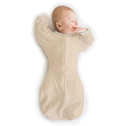 New SwaddleDesigns Transitional Swaddle Sack (Heathered Oatmeal) (Large (21-24 Pound)