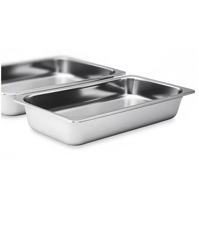 Elite Cuisine 7.5-Quart Electric Buffet Server with 3 Trays (Stainless Steel)