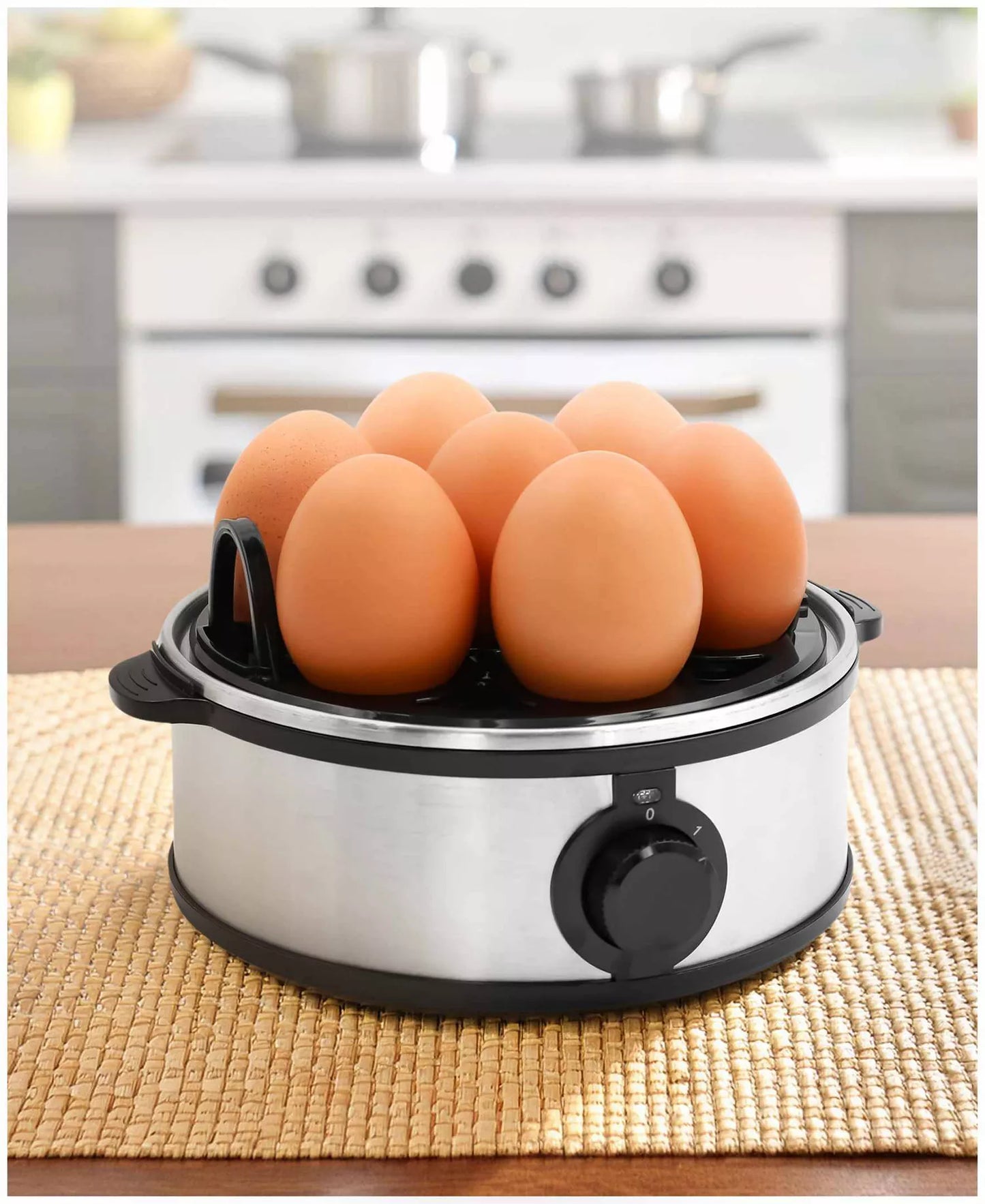 New Elite Cuisine Stainless Steel Automatic Egg Cooker