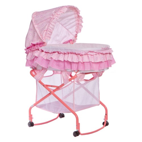 Dream on Me Layla 2-in-1 Bassinet to Cradle (Pink)