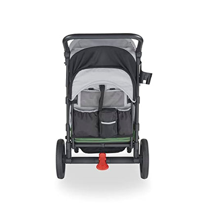 Larktale Caravan V2 Double Seater Collapsible Wagon (Gray/Green)