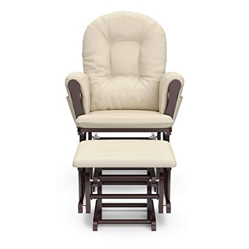 New Storkcraft Premium Hoop Glider and Ottoman (Espresso, Beige)