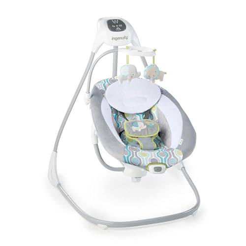 New Ingenuity SimpleComfort Lightweight Compact 6-Speed Baby Swing (Everston)