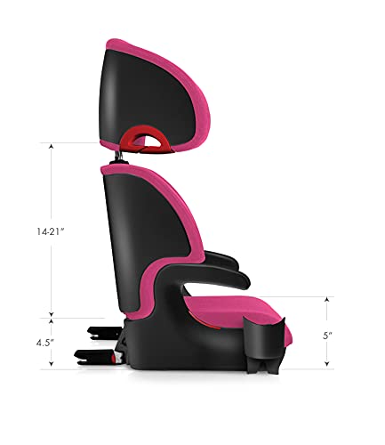 New Clek Oobr High Back Booster Seat with Adjustable Headrest, Snow