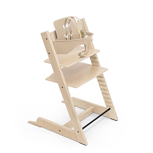 New Tripp Trapp High Chair from Stokke includes Baby Set with Removable Harness (Natural)