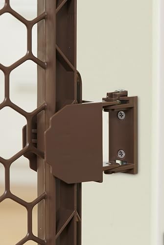 New Regalo Super Wide Adjustable Baby Gate & Play Yard, 192 Inch (Brown)