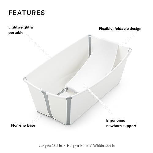 Stokke Flexi Bath Bundle Regular - 25.2 x 9.4 x 13.4 (in) White (Not in Original Box)