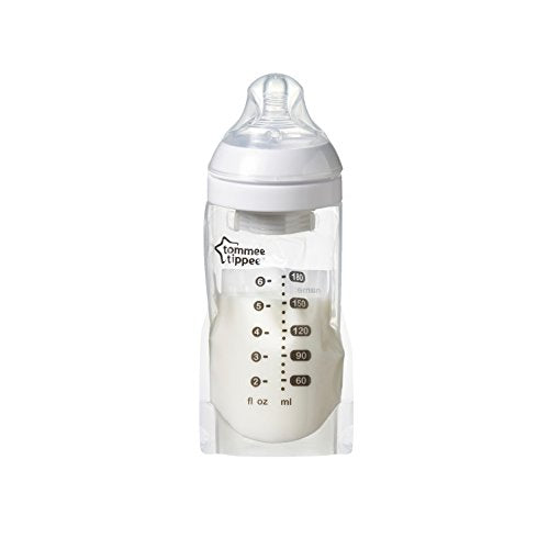 New Tommee Tippee Pump & Go Complete Breast Milk Feeding Starter Set (White)