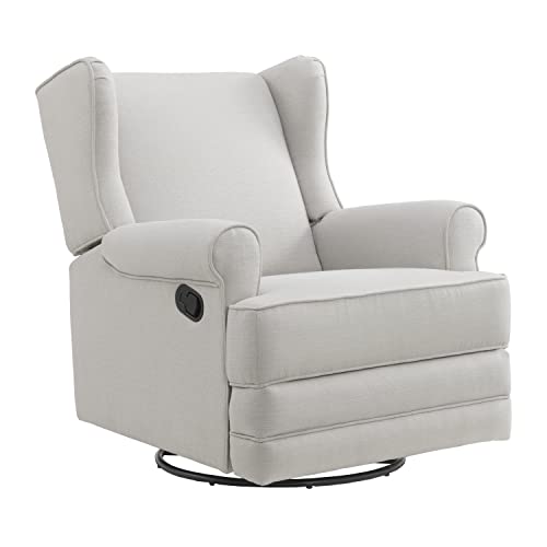 New Oxford Baby Teegan Upholstered Swivel Glider & Recliner Nursery Chair (Sand)