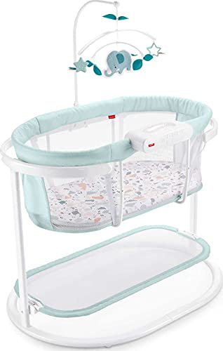 Fisher-Price Baby Bedside Sleeper Soothing Motions Bassinet (Pacific Pebble)