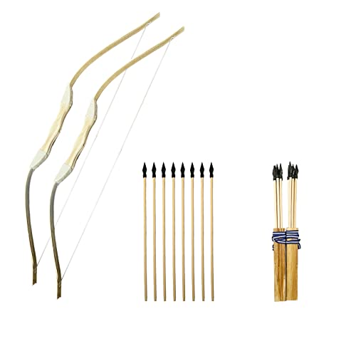 Wooden Bow and Arrow Set - 2 PCS Set Toy Bow and Arrow