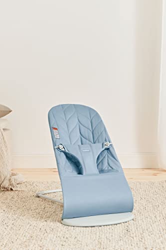 New BabyBjörn Bouncer Bliss, Cotton - Petal Quilt Blue