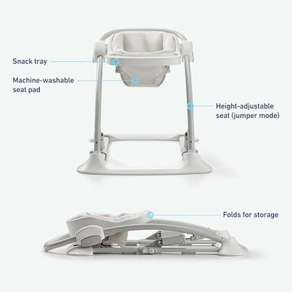 New Graco Jumpstart 4-in-1 Adjustable Infant Activity Bouncer & Jumper with Snack Tray, Geo Pop