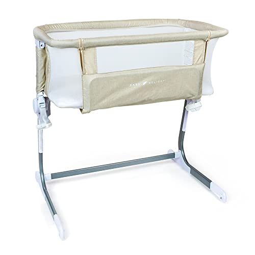 New Baby Delight Extra Tall Beside Me Dreamer Bassinet | Bedside Sleeper | (Flax)