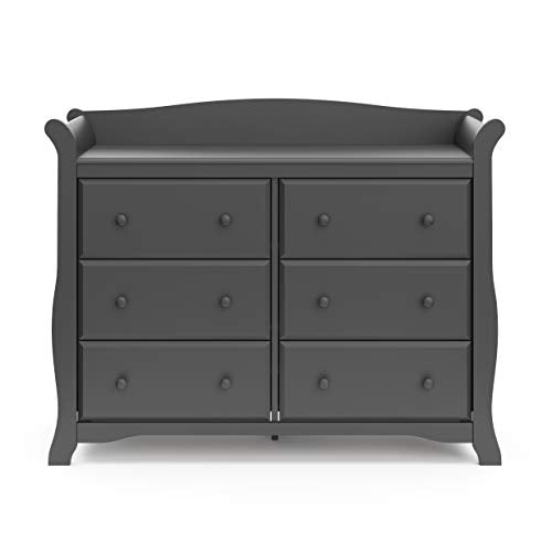 Storkcraft Avalon 6 Drawer Double Dresser (Gray)