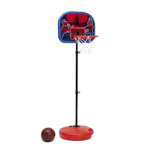 Delta Children Marvel Spider-Man Basketball Hoop Set for Kids (Red)