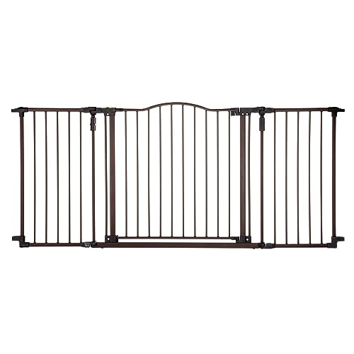 New Toddleroo by North States 72” wide Deluxe Decor Baby Gate (30" Tall, Matte Bronze)