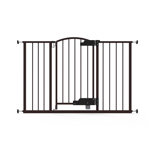 New Summer by Ingenuity Hands-Free Foot Open Thruway 52W Series Pet & Baby Gate, 29"-52" Wide, 28" Tall, Espresso