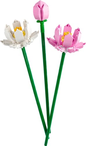 New LEGO Lotus Flowers Building Kit, Artificial Flowers for Decoration 40647