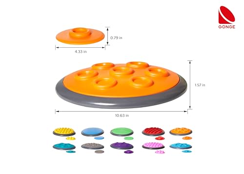 New GONGE Tactile Sensory Discs - Set of 20 Textured Stepping Discs (Vibrant)