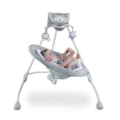 New Ingenuity InLighten 6-Speed Foldable Baby Swing (Twinkle Tails Bunny)