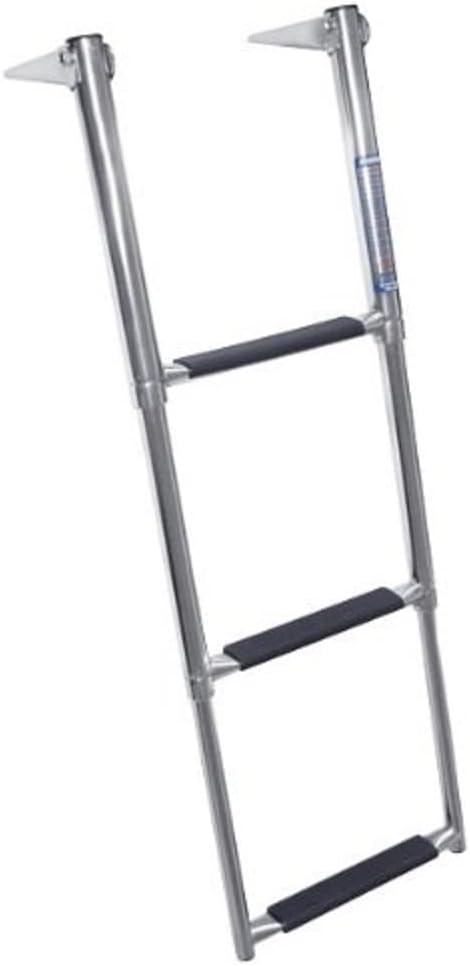 TDL-3X Marine Stainless Steel Over Platform Telescoping Boat Ladder with 3 Steps