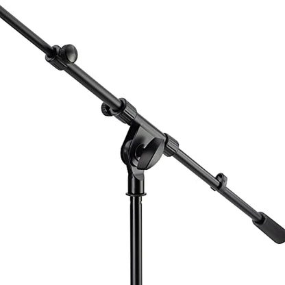 New On-Stage MS9701B+ Heavy-Duty Euro-Boom Mic Stand ,5/8″-27 Threading (Black)