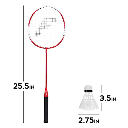 New Franklin Sports Badminton Racket + Birdie Set (Red/ White/ Blue)