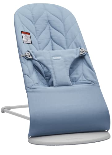 New BabyBjörn Bouncer Bliss, Cotton - Petal Quilt Blue