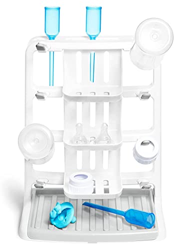 Munchkin® Tidy Dry™ Space Saving Vertical Bottle Drying Rack for Baby Bottles,(White)