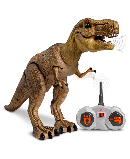 New Discovery Kids Rc T Rex Dinosaur Electronic Toy Action Figure - Brown