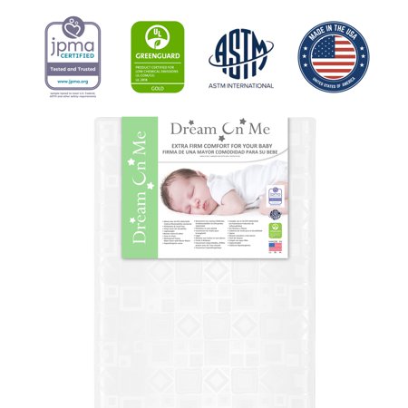 New Dream on Me Clover 5 Foam Crib & Toddler Bed Standard Mattress (White)