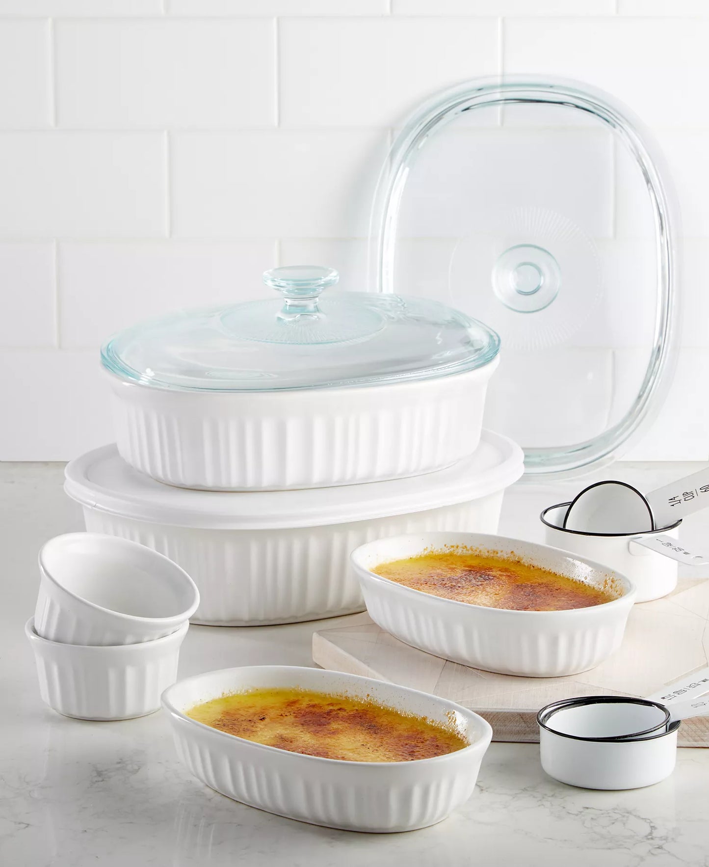 New Corningware French White 10 Piece Bakeware Set (French White)