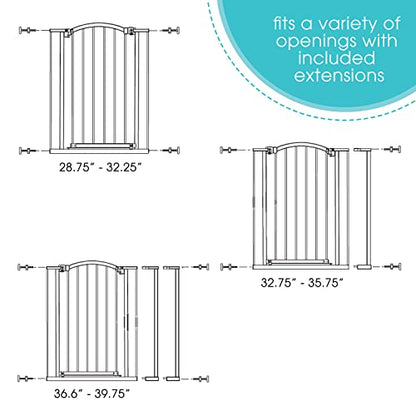 Summer Infant Extra Tall Decor Pet and Baby Gate (28.75" - 39.75" Wide, 36" Tall | Black)