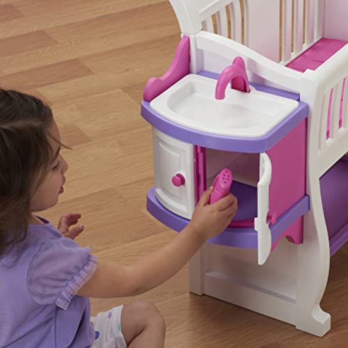 American Plastic Toys Kids' Nursery Baby Doll Playset Furniture (Pink)