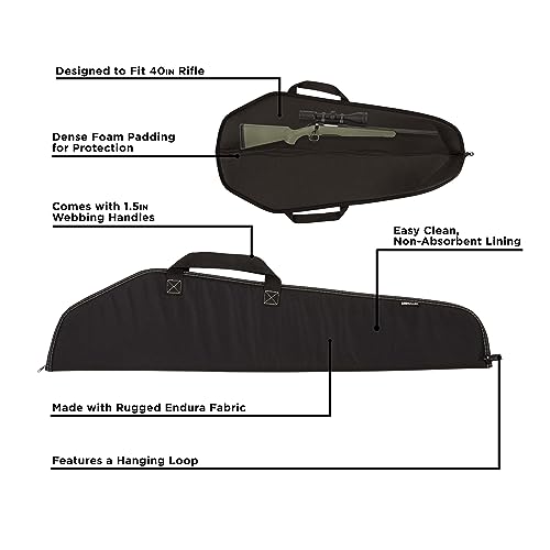 New Allen Company Durango Rifle Case - 40-Inch Soft Gun Bag (Black)