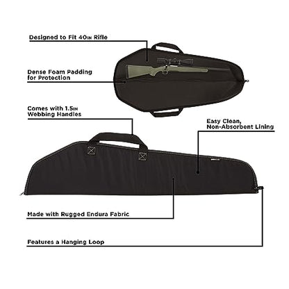 New Allen Company Durango Rifle Case - 40-Inch Soft Gun Bag (Black)