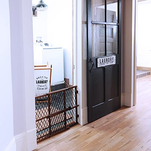 New Evenflo Position & Lock Baby Gate, Pressure-Mounted, Farmhouse Collection