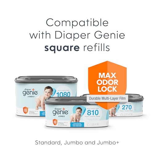 New Diaper Genie Compact Pail, Hold up to 165 Newborn-Sized Diapers