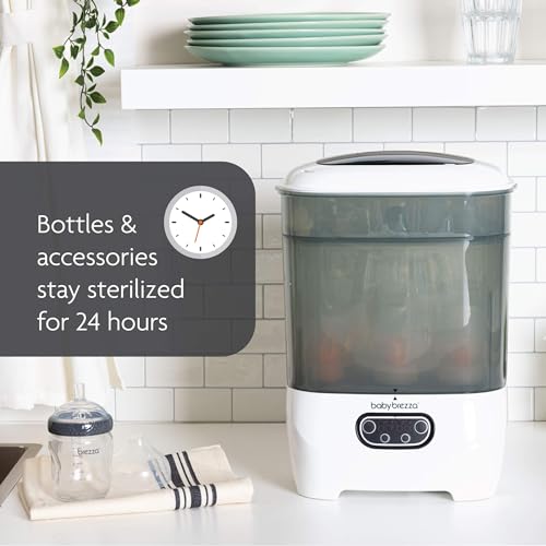 Baby Brezza Bottle Sterilizer and Dryer Advanced Electric Steam Sterilization Machine (White)