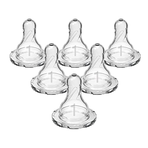 New Dr. Brown’s Natural Flow Level 1 Narrow Baby Bottle Silicone Nipple | 6 Count (Pack of 1)