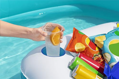 New Bestway H2OGO! Sippin' Summer Inflatable Family Pool (7'2" x 7'2" x 19")