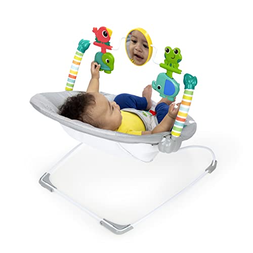 New Bright Starts Playful Paradise Comfy Baby Bouncer Seat (Unisex, 0-6 Months)