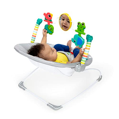 New Bright Starts Playful Paradise Comfy Baby Bouncer Seat (Unisex, 0-6 Months)