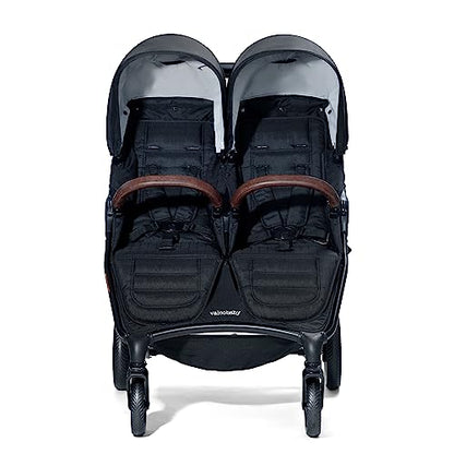 Valco Baby Trend Duo Light Weight Side by Side Double Stroller 2023 (Night Black)